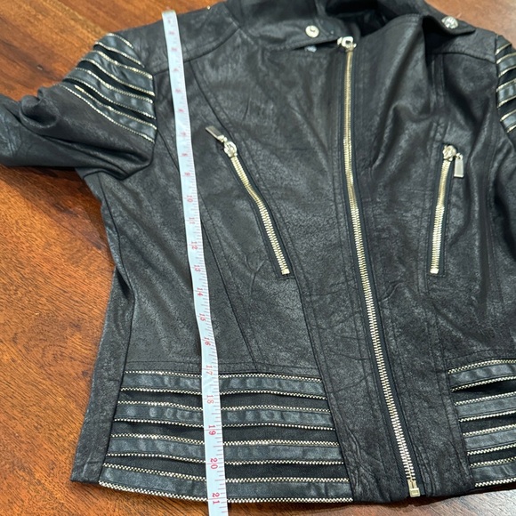 Frank Lyman Black Leatherette Jacket - Picture 12 of 12